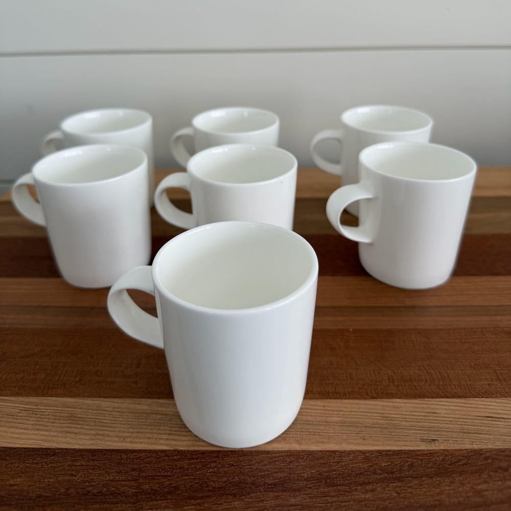 Crate & Barrel White Espresso Cups White lot of 7